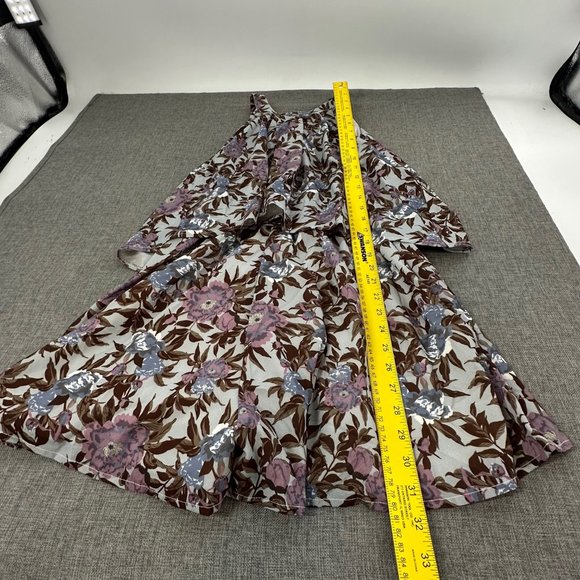 Love @ First Sight Floral Romper Medium Brand New Sleeveless Flowy Pleated Top P - Picture 7 of 15